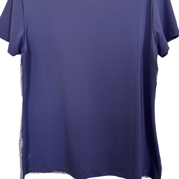 Puma Golf Womens Sz XL Purple and White Print Polo Top - Picture 4 of 7